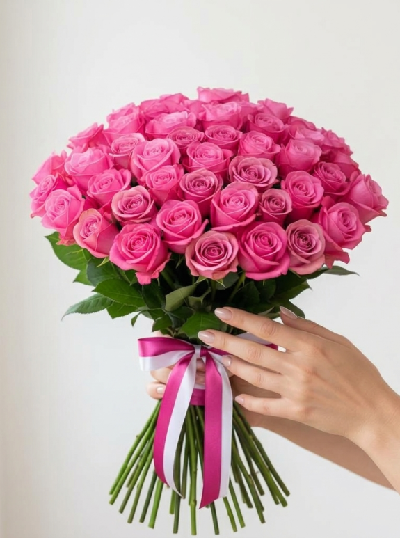 41 Adet Premium Pembe Gül